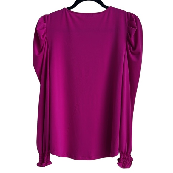 Adrianna Papell Puff Sleeves top - Picture 2 of 9